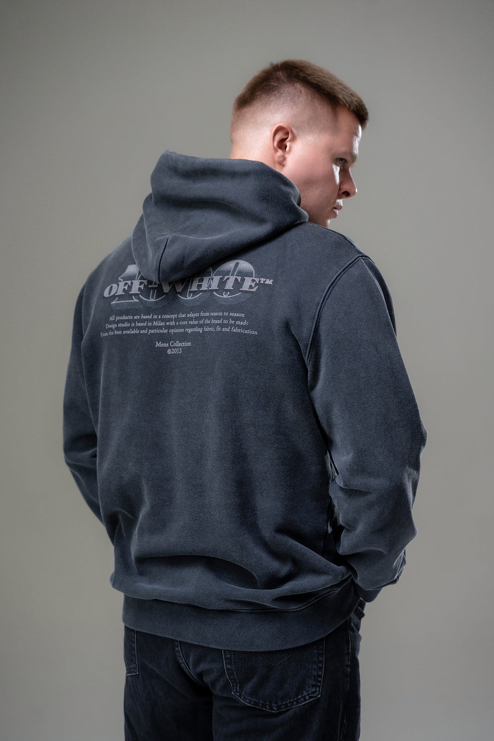 Off-White Black Dollar Cotton Hoodie