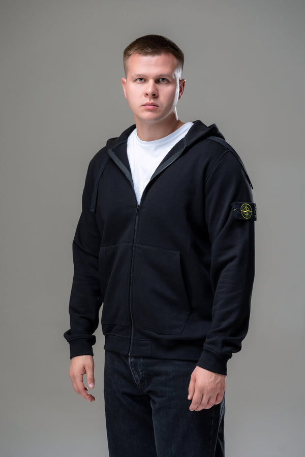 Зіп-худі Stone Island Cotton Black