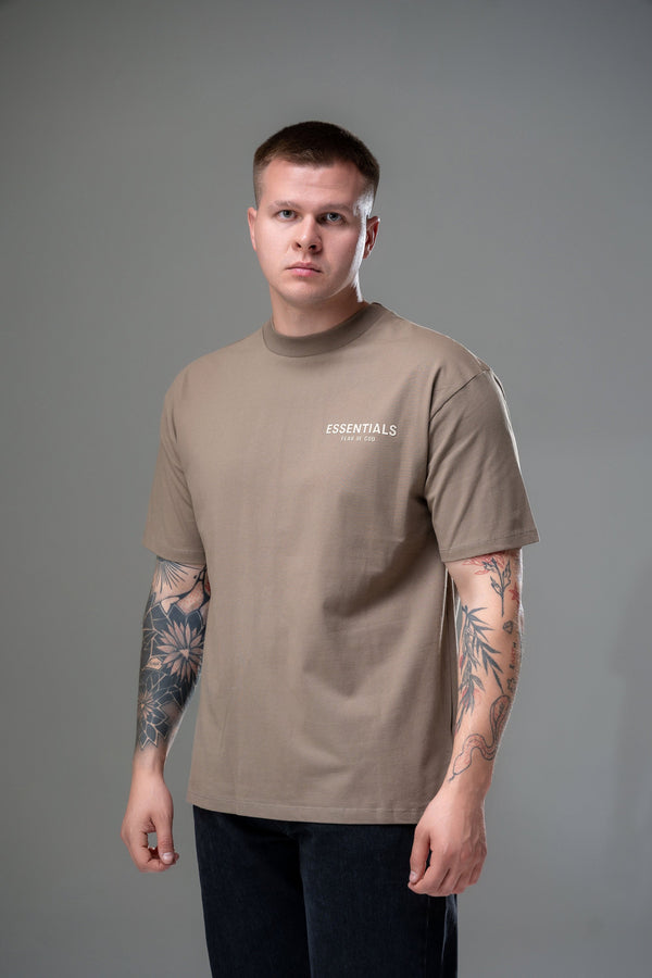 Футболка Essentials Boxy Logo Sandy