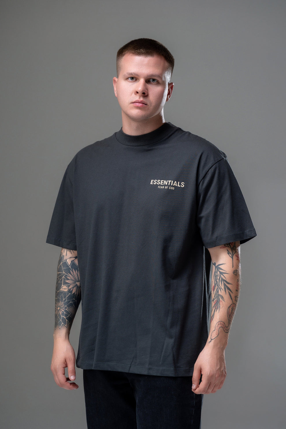 Футболка Essentials Boxy Logo Grey