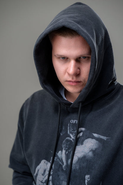 Off-White Black Dollar Cotton Hoodie