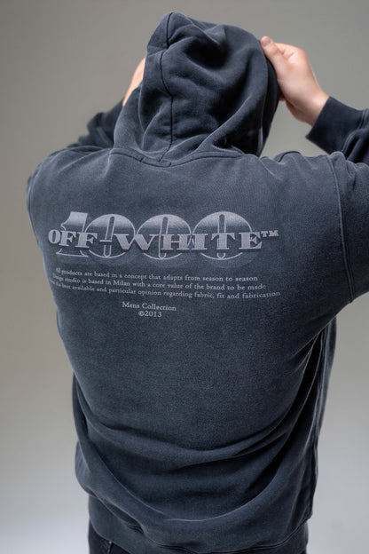Off-White Black Dollar Cotton Hoodie