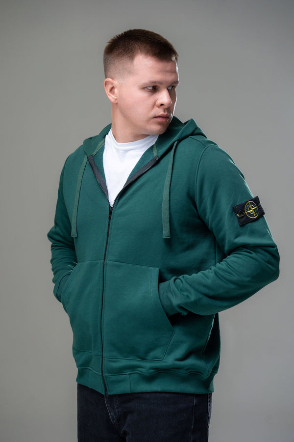 Зіп-худі Stone Island Cotton Green