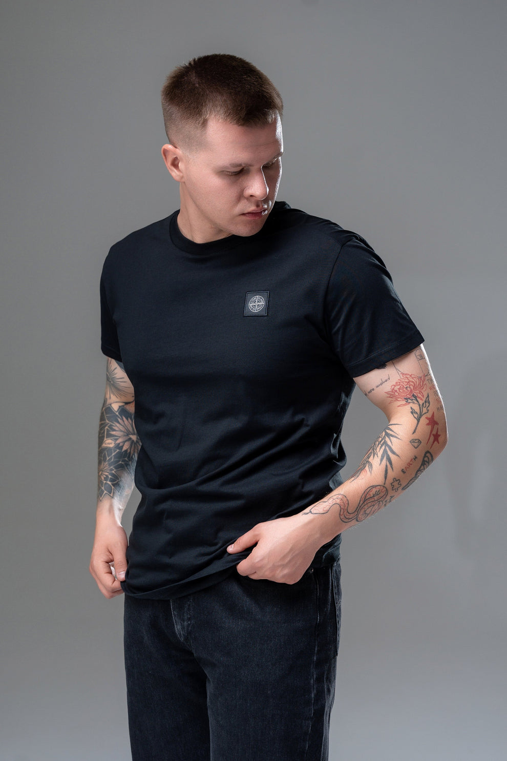 Футболка Stone Island Box Logo Black