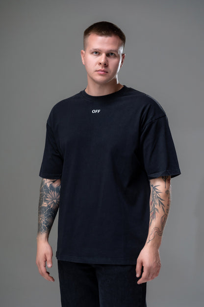 Off-White Stamp Mary Print T-Shirt Washed Black