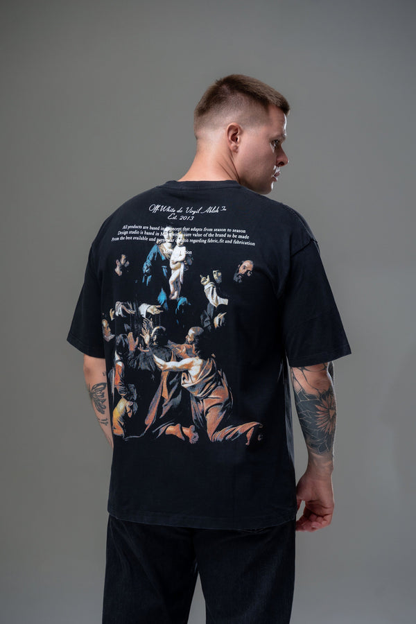 Футболка Off-White Stamp Mary Print Washed Black
