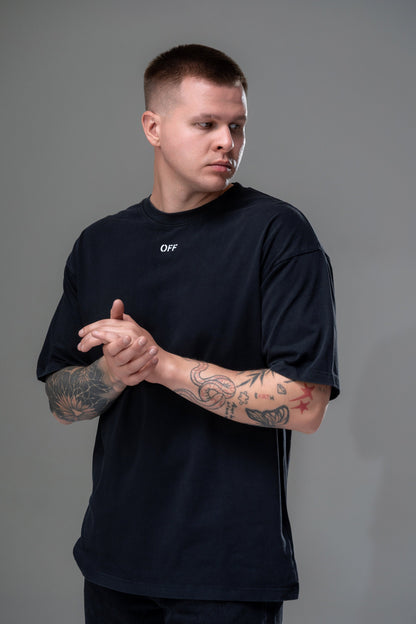 Off-White Stamp Mary Print T-Shirt Washed Black
