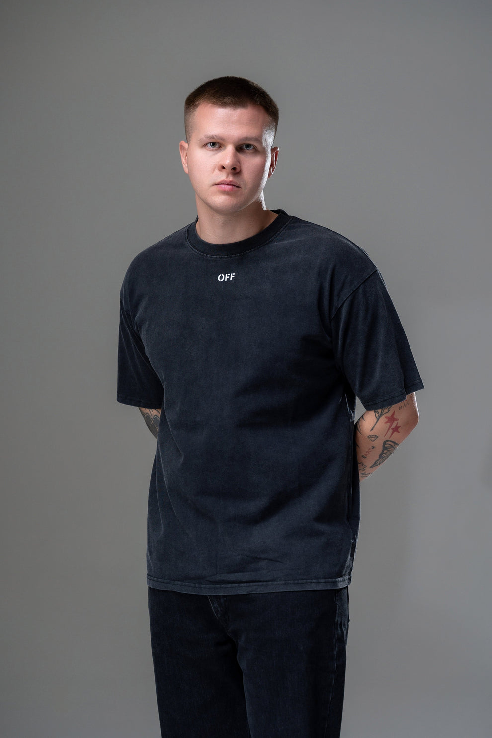 Футболка Off-White S.Matthew Skate Washed Black