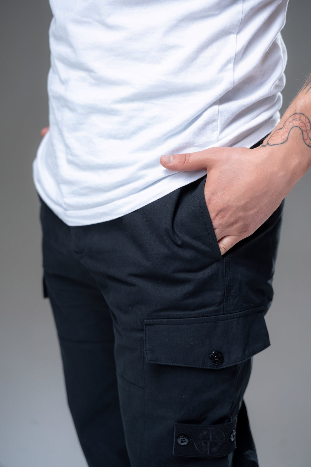 Штани Stone Island Cargo Black