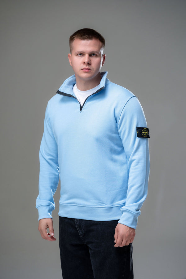 1/3 зіп кардиган Stone Island Cotton Blue