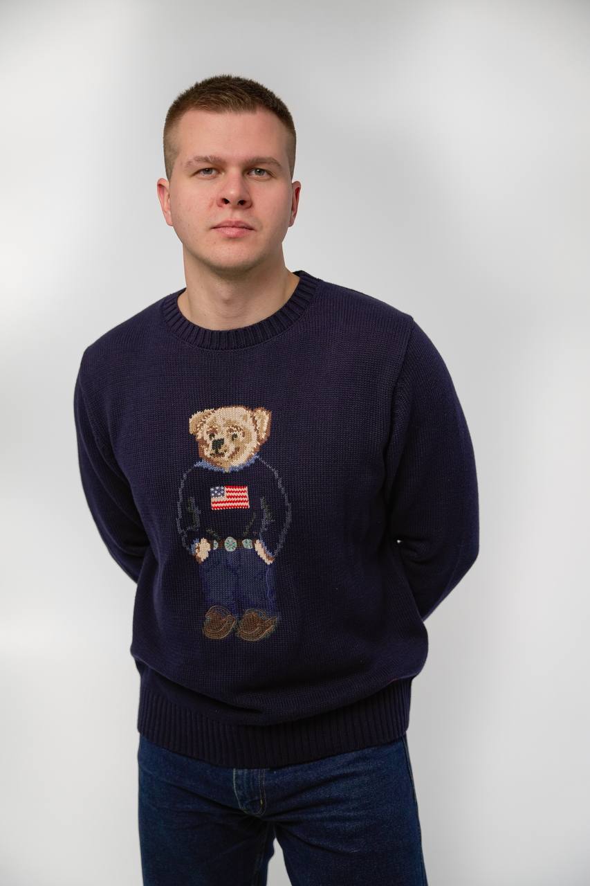 RALPH LAUREN KNIT BEAR SWEATER