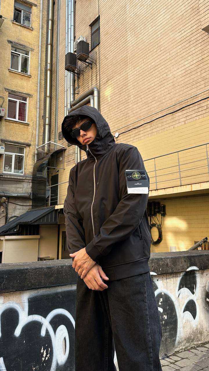 Stone Island SOFT SHELL-R_E.DYE Technology Black
