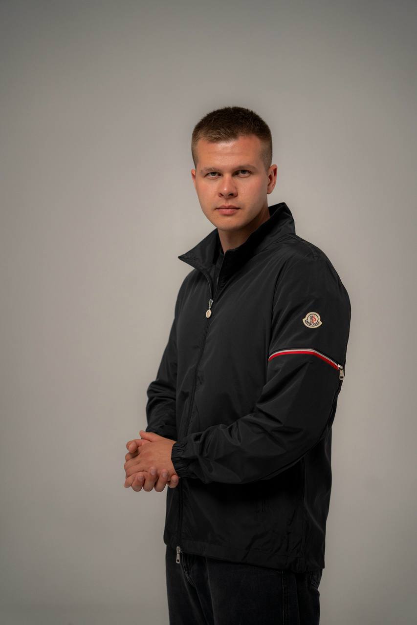Moncler Black Windbreaker Jacket