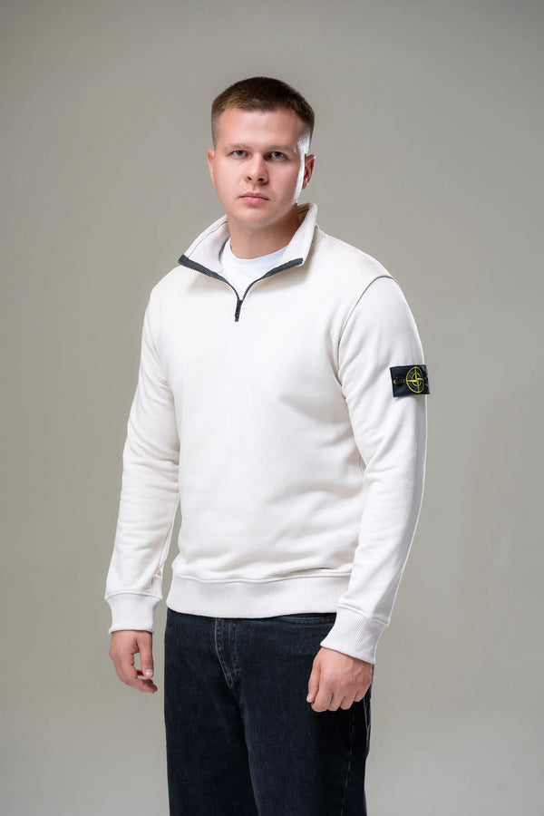 1/3 зіп кардиган Stone Island Cotton Sandy — фото 1